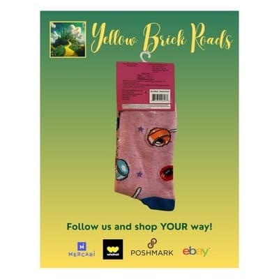 NEW Tootsie Pop Roll Candy Novelty Socks Pink - Thumbnail 4