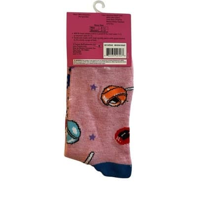 NEW Tootsie Pop Roll Candy Novelty Socks Pink - Thumbnail 2