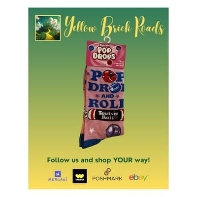 NEW Tootsie Pop Roll Candy Novelty Socks Pink - Thumbnail 3