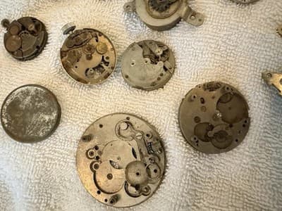 Vintage Mechanical Watch Movements Parts Lot 40 Pcs Steampunk Art Deco Jewelry - Thumbnail 2