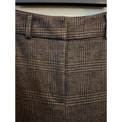 Simply Vera Wang Plaid Wide Leg Pants Women’s Size 6 Dress Slacks Brown EUC - Thumbnail 6