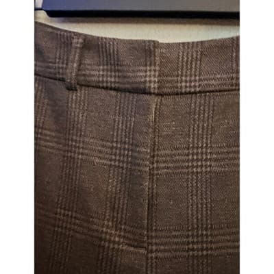 Simply Vera Wang Plaid Wide Leg Pants Women’s Size 6 Dress Slacks Brown EUC - Thumbnail 9