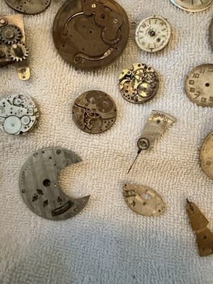 Vintage Mechanical Watch Movements Parts Lot 40 Pcs Steampunk Art Deco Jewelry - Thumbnail 9