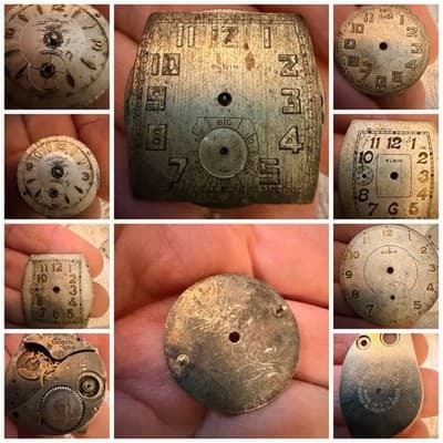 Vintage Mechanical Watch Movements Parts Lot 40 Pcs Steampunk Art Deco Jewelry - Thumbnail 11