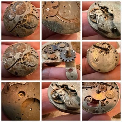Vintage Mechanical Watch Movements Parts Lot 40 Pcs Steampunk Art Deco Jewelry - Thumbnail 13