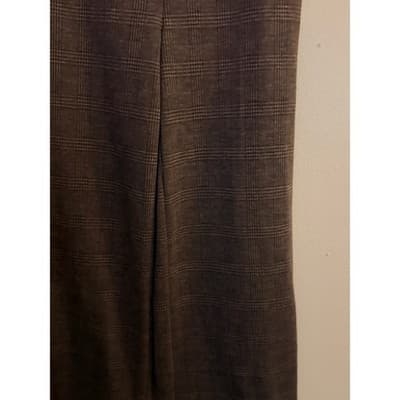 Simply Vera Wang Plaid Wide Leg Pants Women’s Size 6 Dress Slacks Brown EUC - Thumbnail 3