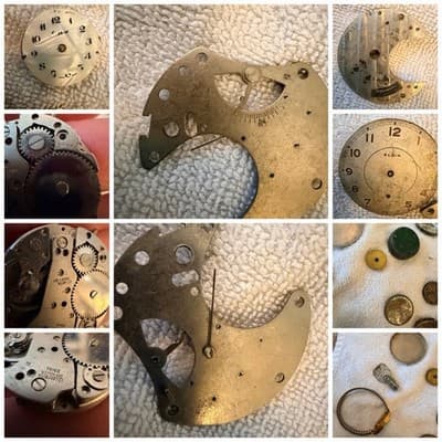 Vintage Mechanical Watch Movements Parts Lot 40 Pcs Steampunk Art Deco Jewelry - Thumbnail 15