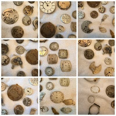 Vintage Mechanical Watch Movements Parts Lot 40 Pcs Steampunk Art Deco Jewelry - Thumbnail 16