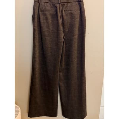 Simply Vera Wang Plaid Wide Leg Pants Women’s Size 6 Dress Slacks Brown EUC - Thumbnail 11
