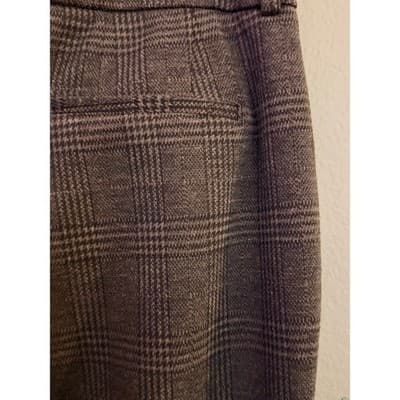 Simply Vera Wang Plaid Wide Leg Pants Women’s Size 6 Dress Slacks Brown EUC - Thumbnail 13