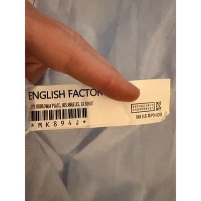 English Factory Spring Summer Pinstripe Blazer Jacket White Small NWOT - Thumbnail 9