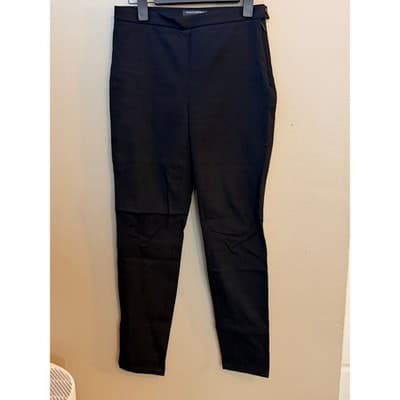 Banana Republic Women's Mid Rise Skinny Fit Ankle Tapered Pants Black Small EUC - Thumbnail 2