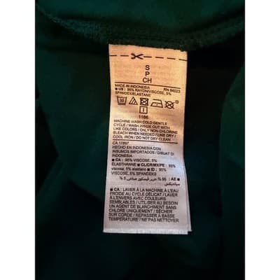 Old Navy Long-Sleeve Jersey-Knit Mini Swing Crew Neckline Dress Green Small EUC - Thumbnail 7