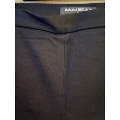 Banana Republic Women's Mid Rise Skinny Fit Ankle Tapered Pants Black Small EUC - Thumbnail 6