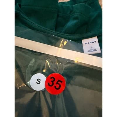 Old Navy Long-Sleeve Jersey-Knit Mini Swing Crew Neckline Dress Green Small EUC - Thumbnail 12