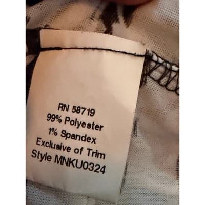Notations Ruffle Row Blouse Women’s Small Black White 3/4 Sleeve Pull Over Top - Thumbnail 12
