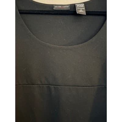 New York & Company Black Dress Women’s Small Quarter Sleeve Scoop Neck EUC - Thumbnail 6