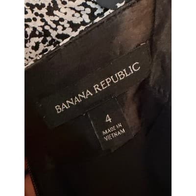 Banana Republic Speckled Pencil Skirt Black White Women’s Small EUC - Thumbnail 11