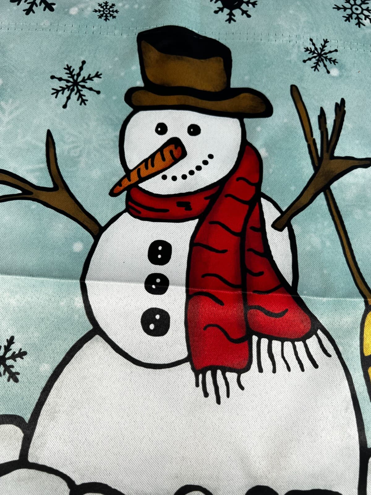 Happy Winter Yard Flag Snowman Holiday Christmas Decor NEW Snowflakes - Thumbnail 5