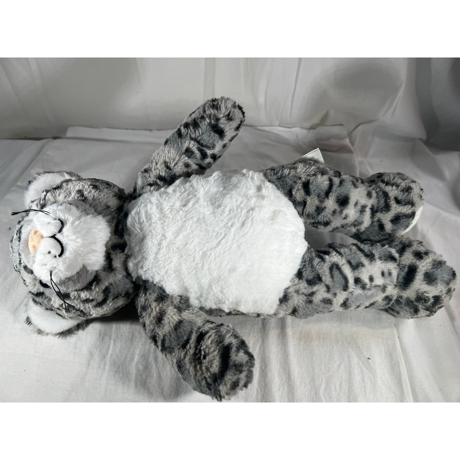 Build A Bear Snow Leopard 2019 Plush BABW Stuffed Animal Toy 16" Gray & White - Thumbnail 8