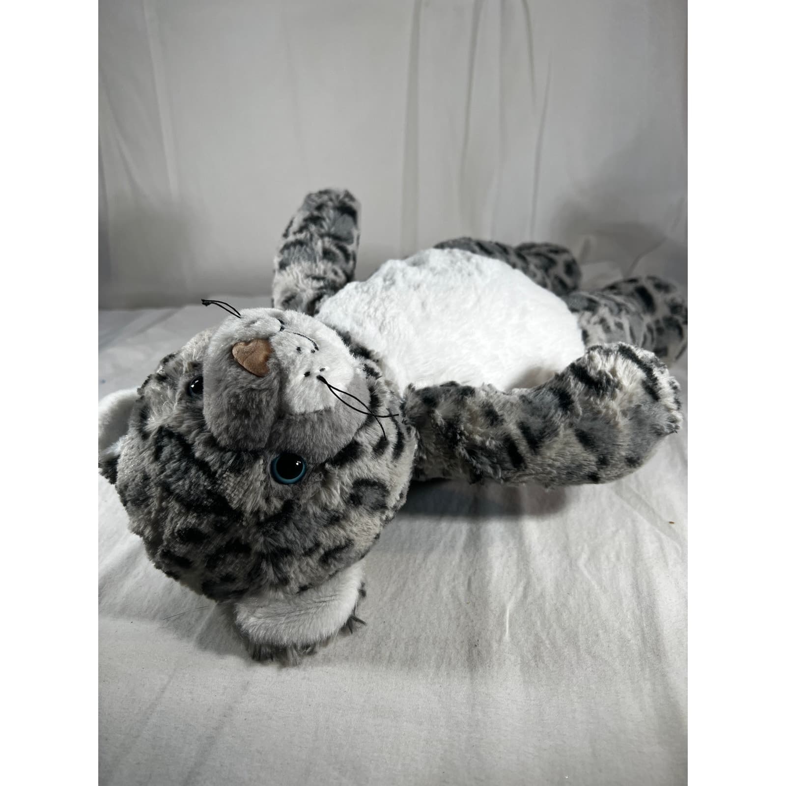 Build A Bear Snow Leopard 2019 Plush BABW Stuffed Animal Toy 16" Gray & White - Thumbnail 9