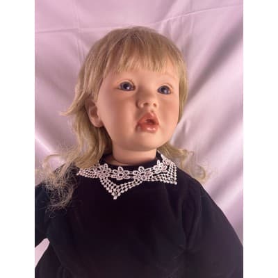 Bruno Rossellini Doll Chloe Life Size Toddler 27" Limited Porcelain 1997 Signed - Thumbnail 2