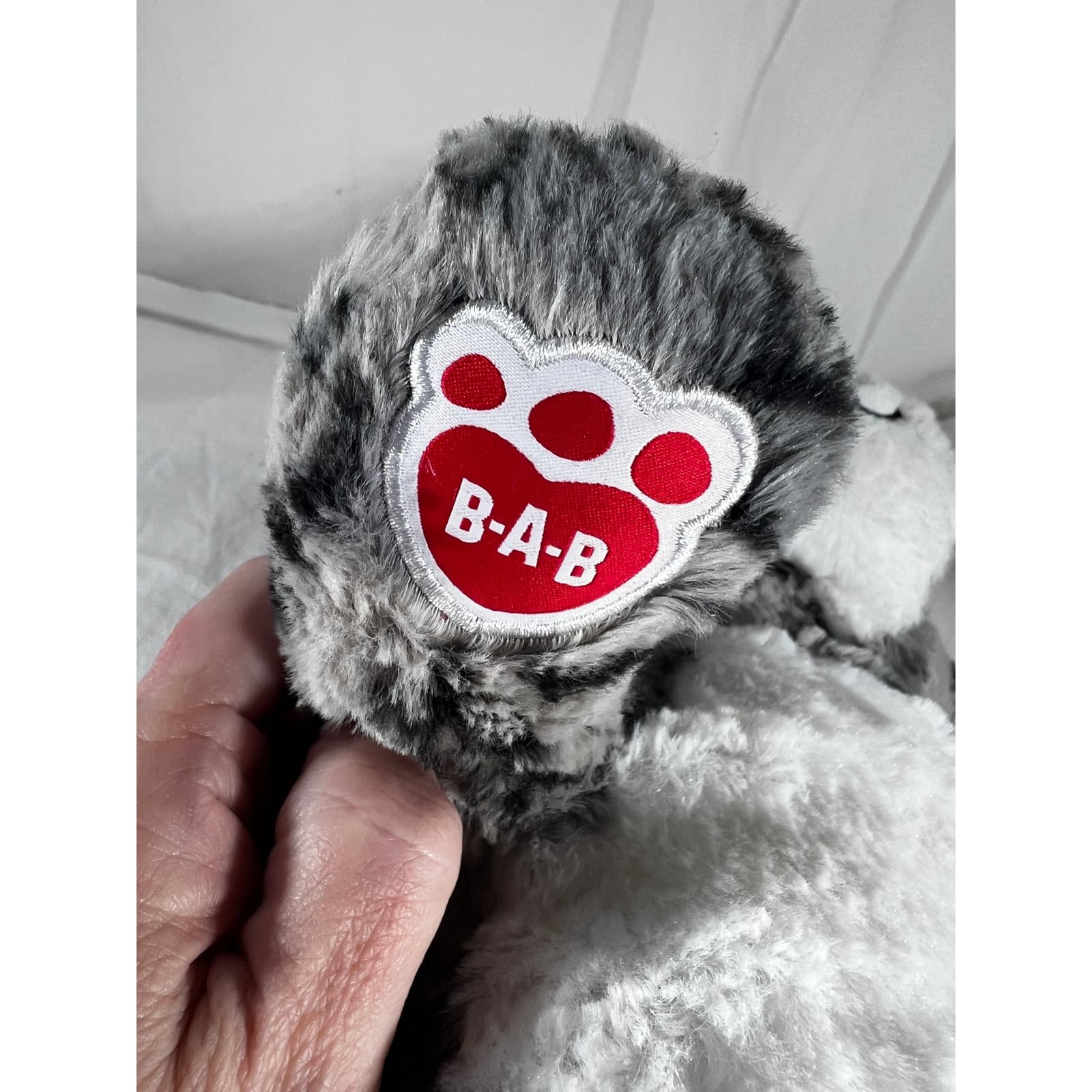 Build A Bear Snow Leopard 2019 Plush BABW Stuffed Animal Toy 16" Gray & White - Thumbnail 11
