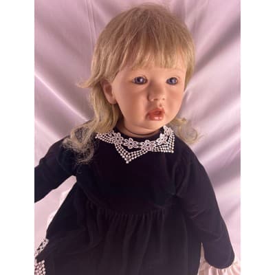 Bruno Rossellini Doll Chloe Life Size Toddler 27" Limited Porcelain 1997 Signed - Thumbnail 5