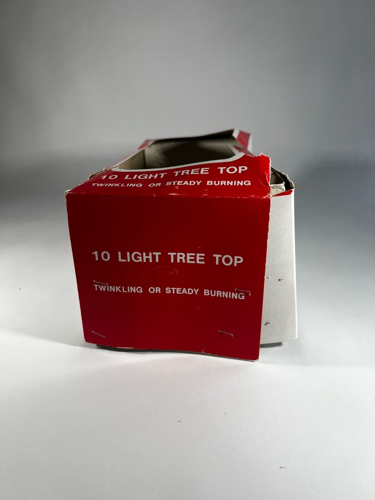 Vintage Lighted Angel Christmas Tree Topper Works Porcelain Face in Original Box - Thumbnail 17