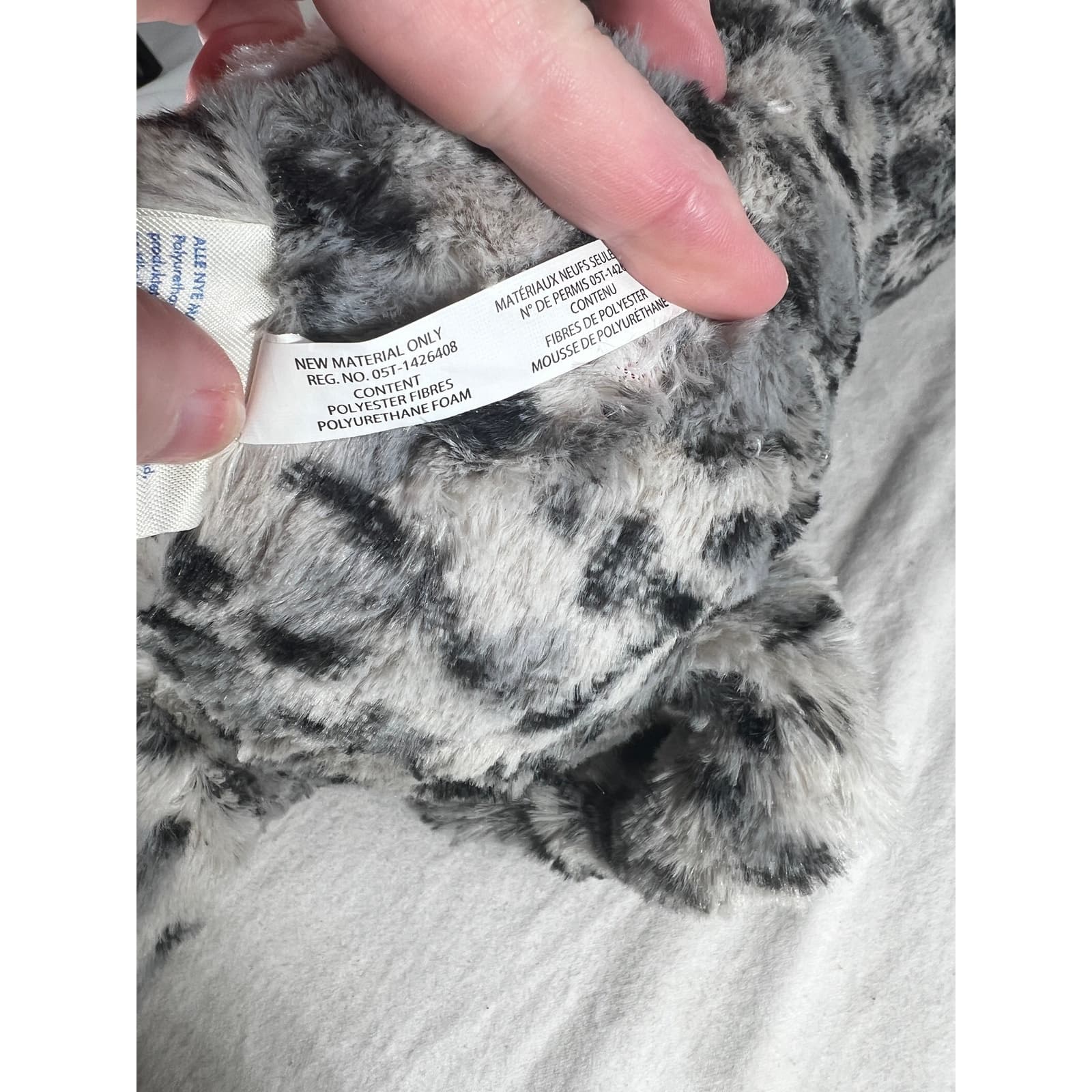 Build A Bear Snow Leopard 2019 Plush BABW Stuffed Animal Toy 16" Gray & White - Thumbnail 16