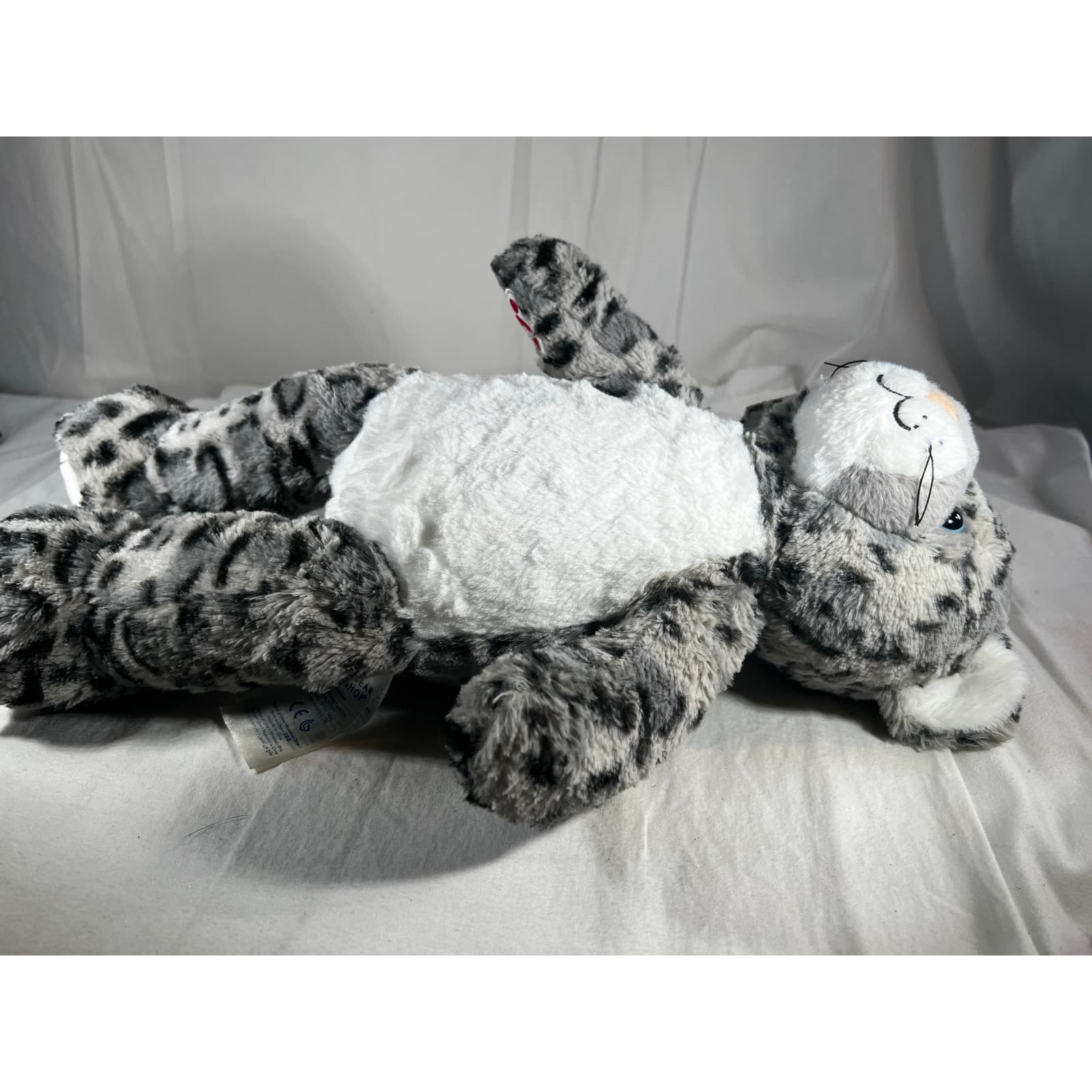 Build A Bear Snow Leopard 2019 Plush BABW Stuffed Animal Toy 16" Gray & White - Thumbnail 10