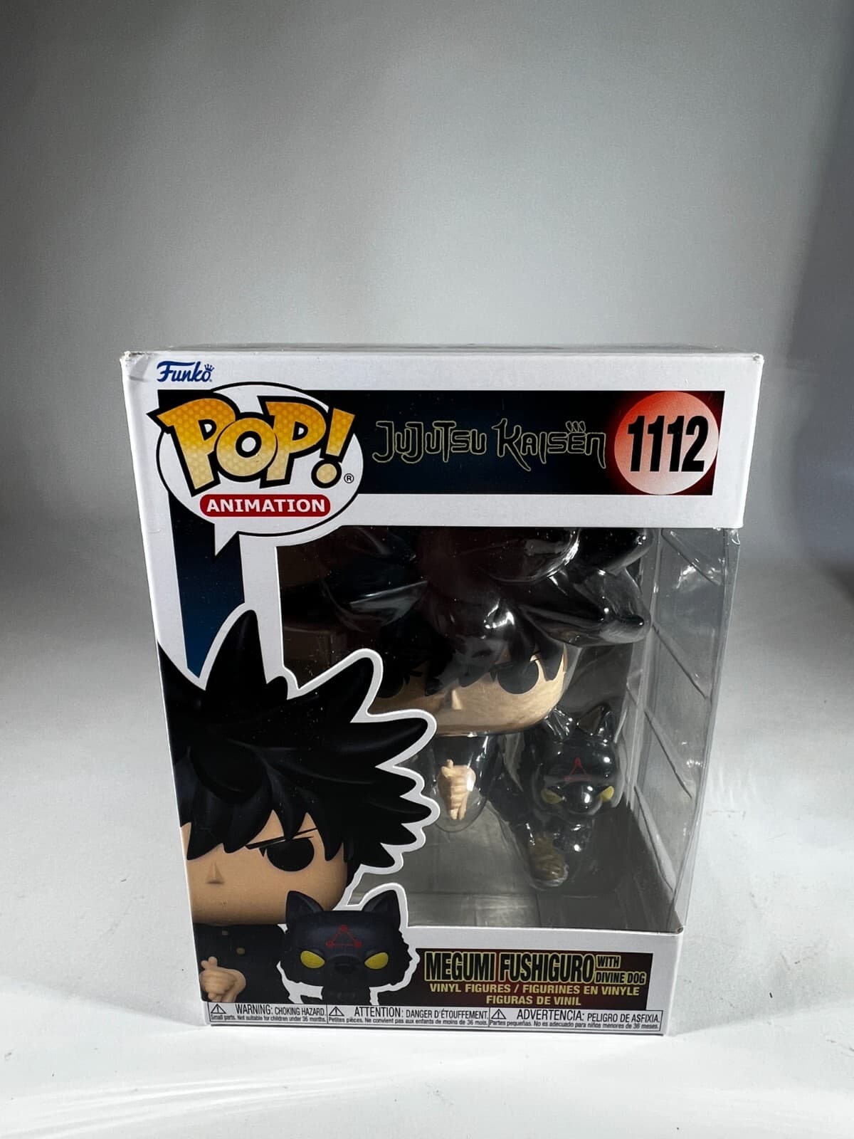 NEW Funko Pop ANIMATION Jujustsu Kaisen JJK Megumi Fushigoro w/ Divine Dog 1112 - Thumbnail 9