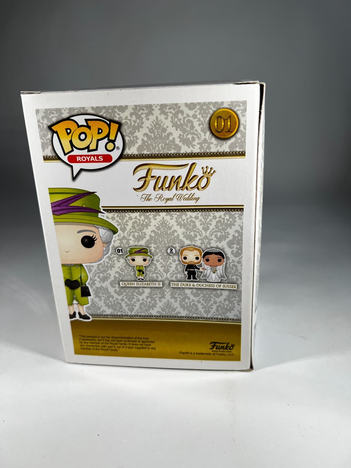 Funko Pop! Royals Queen Elizabeth II Green Dress #01 Royal Wedding In Box - Thumbnail 3