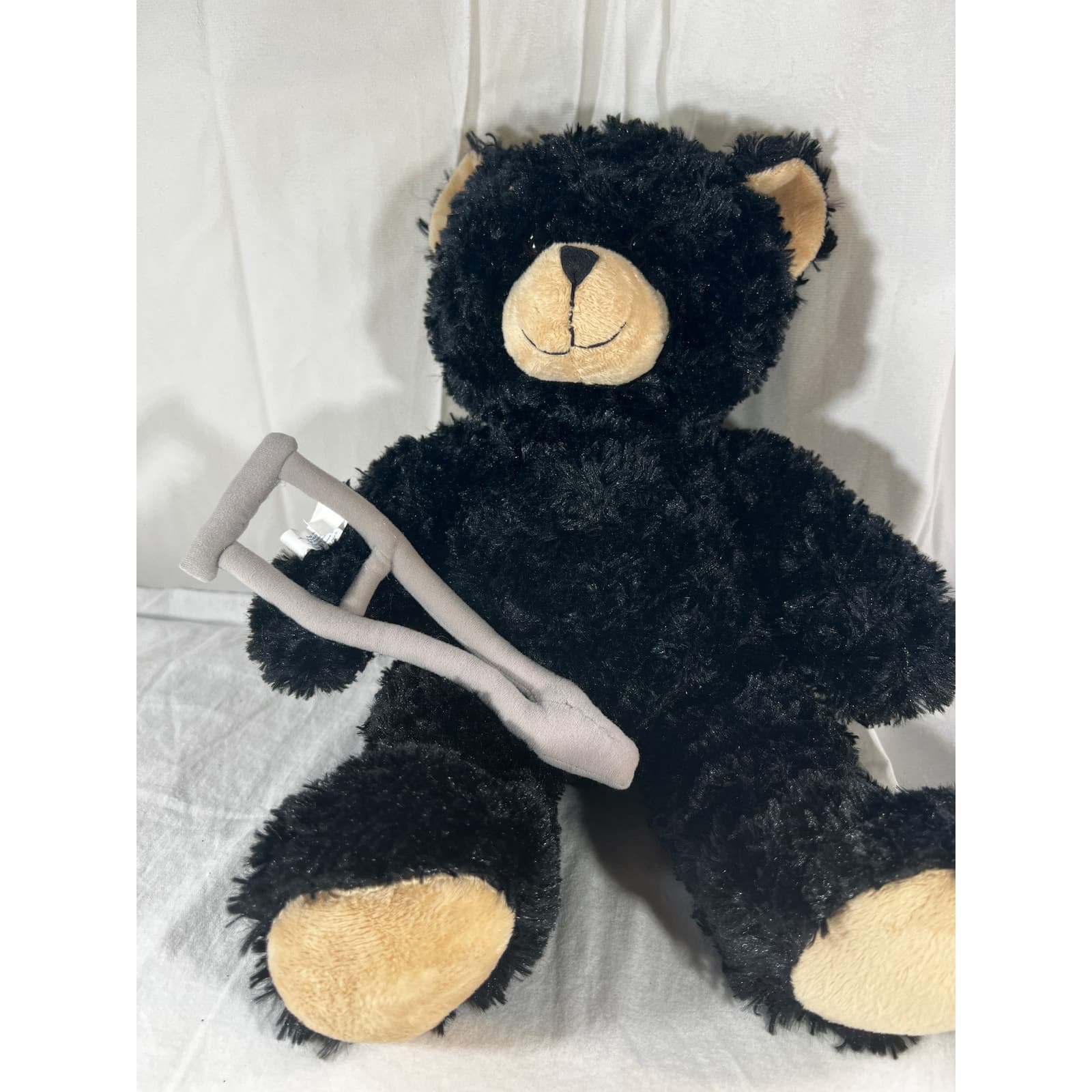 Build A Bear Workshop Black Bear with Soft Crutch 2010 Plush Stuffed Toy 16" - Thumbnail 3