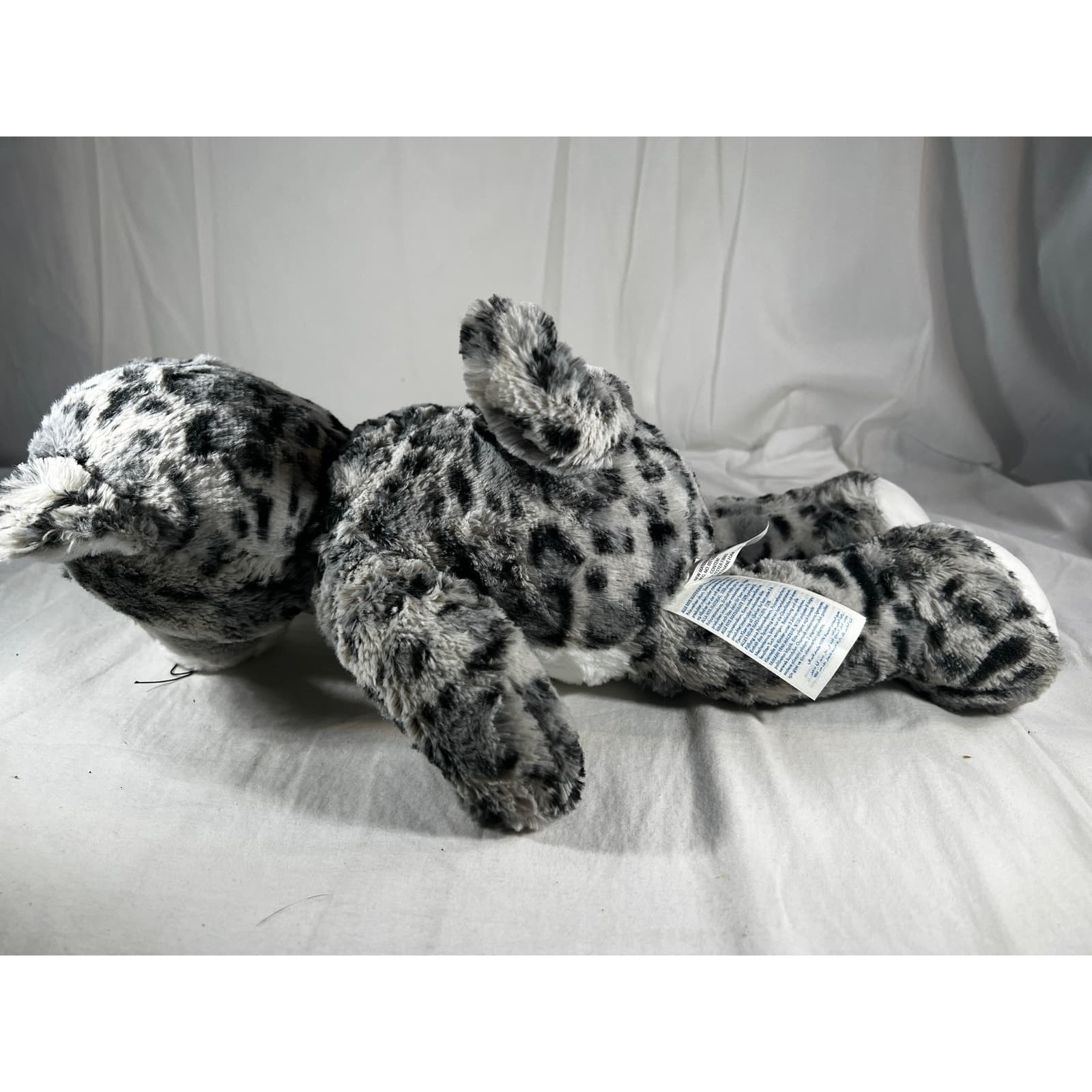 Build A Bear Snow Leopard 2019 Plush BABW Stuffed Animal Toy 16" Gray & White - Thumbnail 6