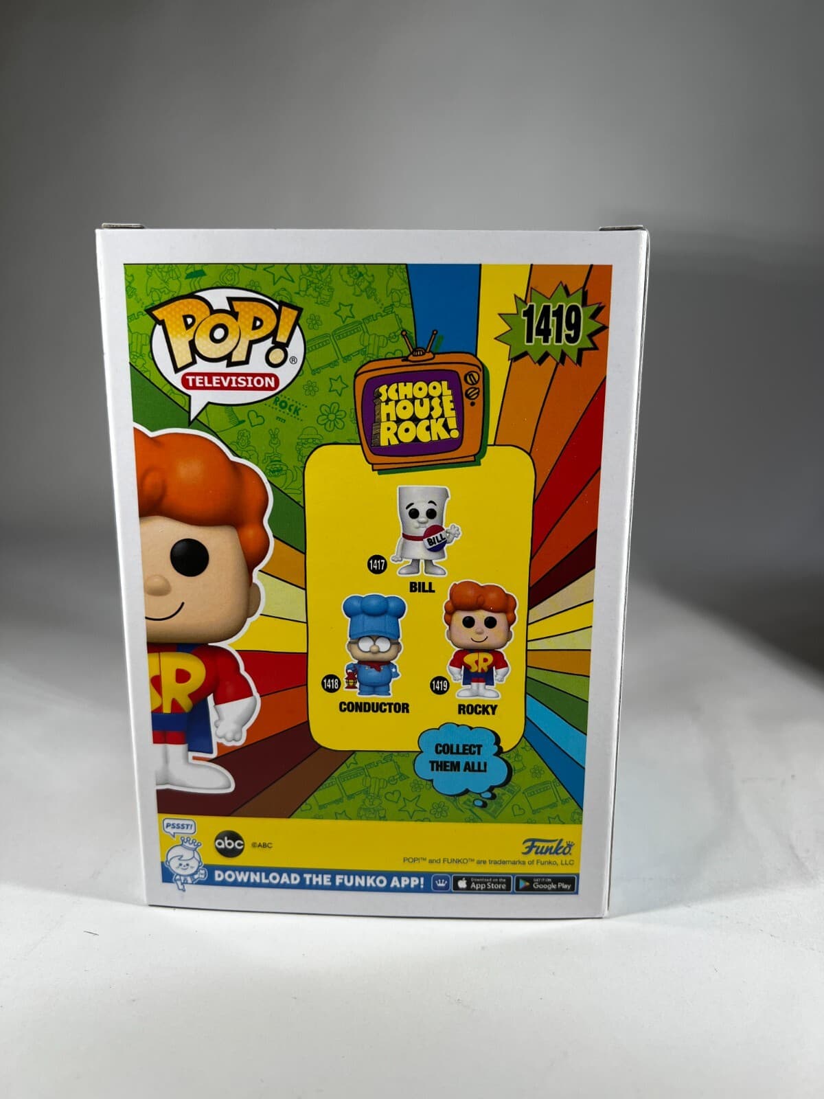 NEW Funko Pop Schoolhouse Rock Rocky 1419 TV Original Final Customer Box Variant - Thumbnail 4