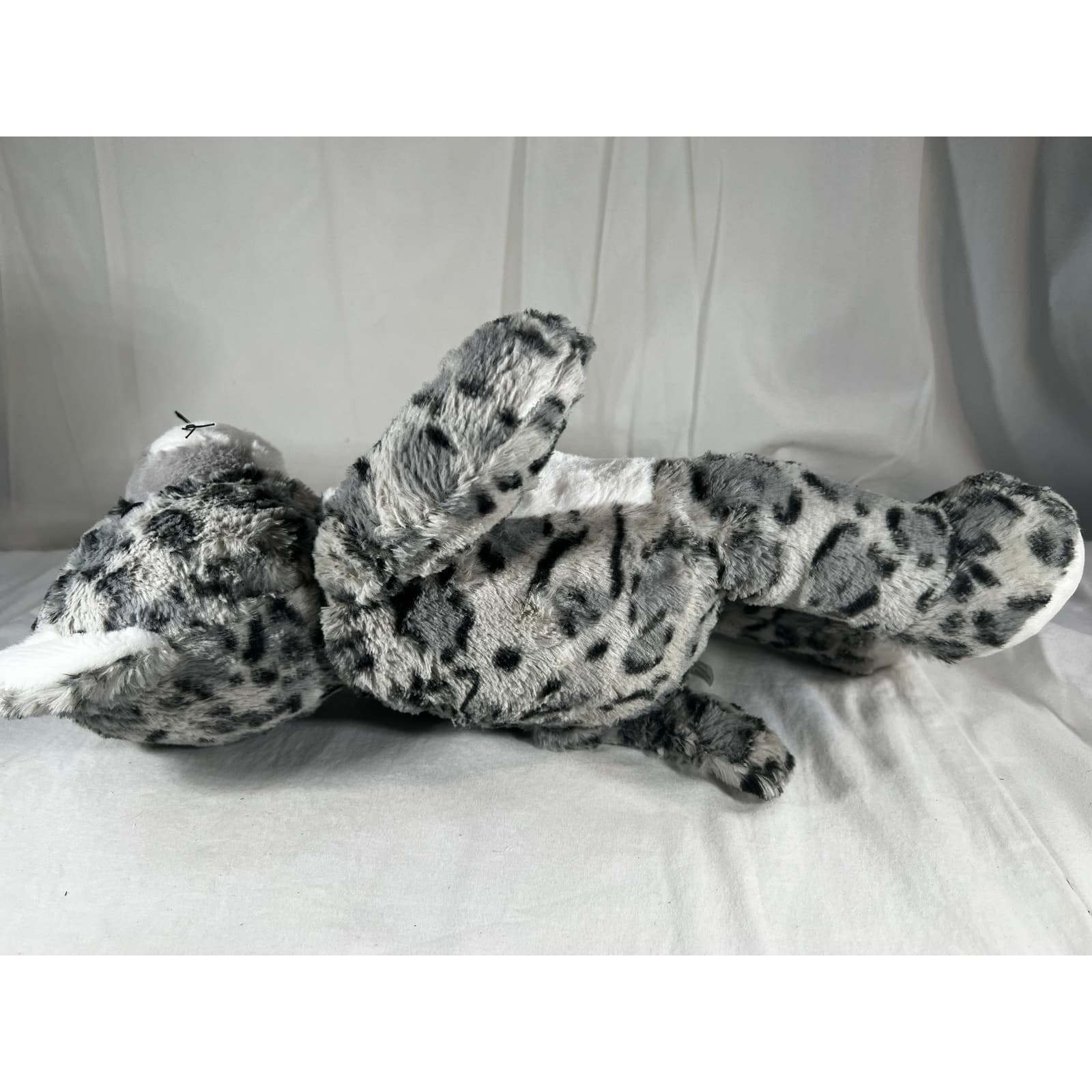 Build A Bear Snow Leopard 2019 Plush BABW Stuffed Animal Toy 16" Gray & White - Thumbnail 7