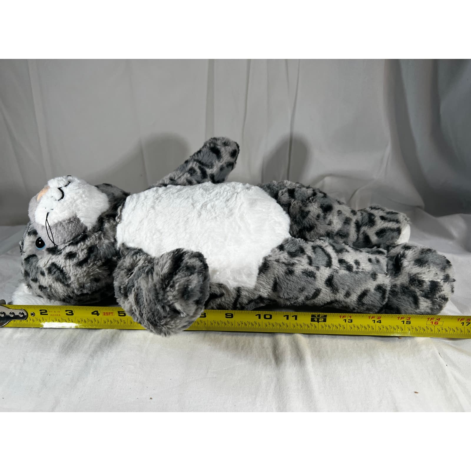 Build A Bear Snow Leopard 2019 Plush BABW Stuffed Animal Toy 16" Gray & White - Thumbnail 17