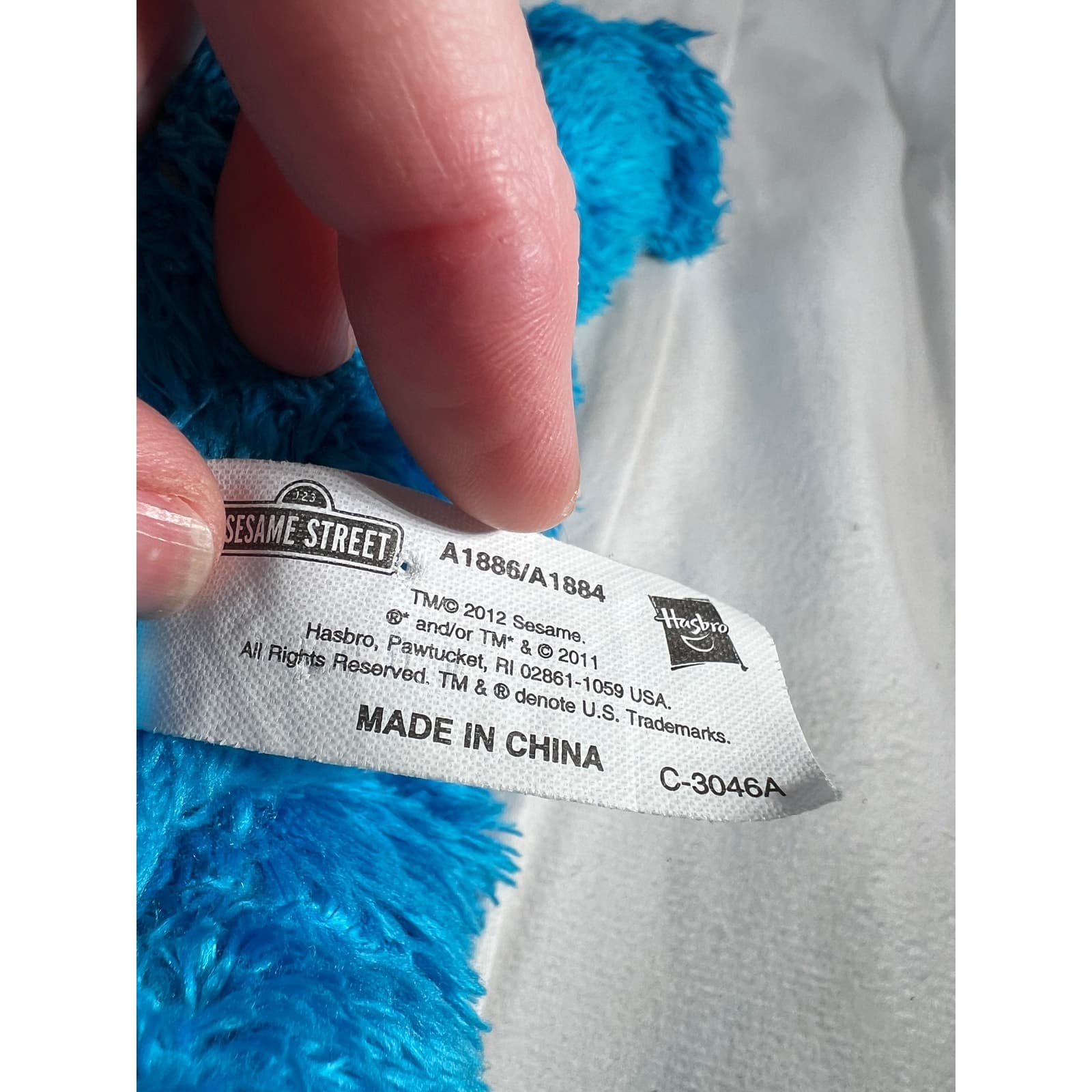 Hasbro Cookie Monster Sesame Street Plush 2012 Stuffed Animal Soft Toy 12" Nice - Thumbnail 14