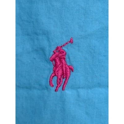 Polo Ralph Lauren Button Down Shirt Men’s Large Blue Pink Pony Logo EUC - Thumbnail 4