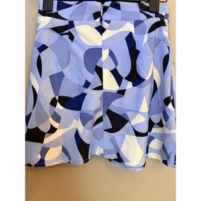 Forever 21 Blue Abstract Mini Skirt A-Line Pull On Women’s Small NWOT - Thumbnail 6