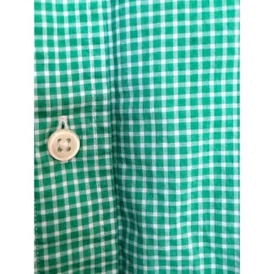 Polo Ralph Lauren Green Check Button Down Shirt Men’s Large Pony Logo EUC - Thumbnail 5
