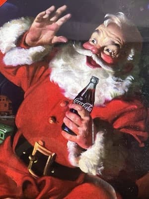 Santa Coca Cola Bottle Christmas Cards 8 Cards/8 Envelopes 5" X 7" NEW RARE - Thumbnail 3
