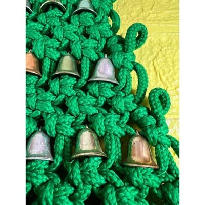 Vintage Christmas Tree Macrame Hanging Bells 60s 70s Retro 24” - Thumbnail 16