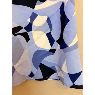 Forever 21 Blue Abstract Mini Skirt A-Line Pull On Women’s Small NWOT - Thumbnail 3