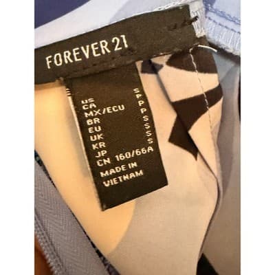 Forever 21 Blue Abstract Mini Skirt A-Line Pull On Women’s Small NWOT - Thumbnail 8