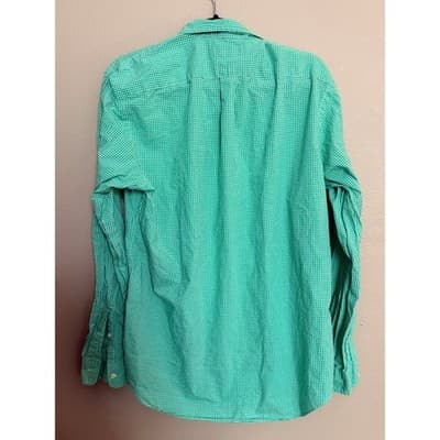 Polo Ralph Lauren Green Check Button Down Shirt Men’s Large Pony Logo EUC - Thumbnail 10