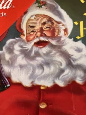 Santa Coca Cola Bottle Christmas Cards 8 Cards/8 Envelopes 5" X 7" NEW RARE - Thumbnail 3