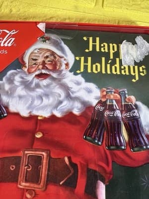 Santa Coca Cola Bottle Christmas Cards 8 Cards/8 Envelopes 5" X 7" NEW RARE - Thumbnail 7