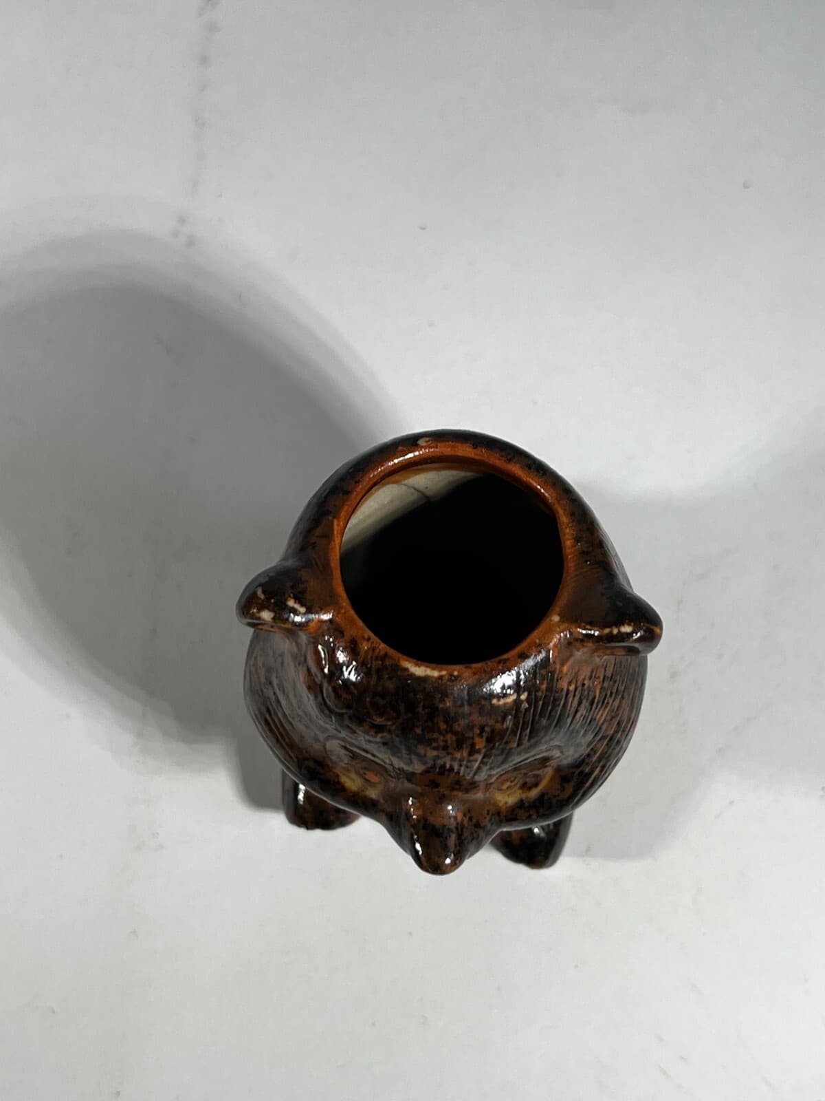 Vintage Brown Teddy Bear Ceramic Toothpick Holder Figurine 2” Tall - Thumbnail 8